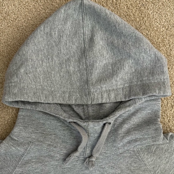 Women’s Small Champion Hoodie Sweatshirt In Gray with blue and red champion word - Picture 4 of 16